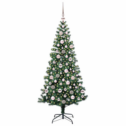 vidaXL Artificial Pre-lit Christmas Tree Green 180 cm PVC and Metal 3
