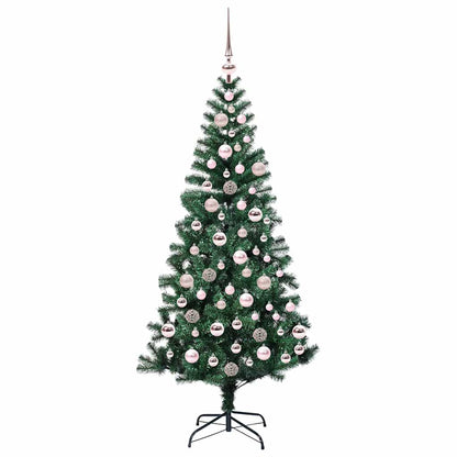 vidaXL Artificial Pre-lit Christmas Tree Green 180 cm PVC and Metal 4