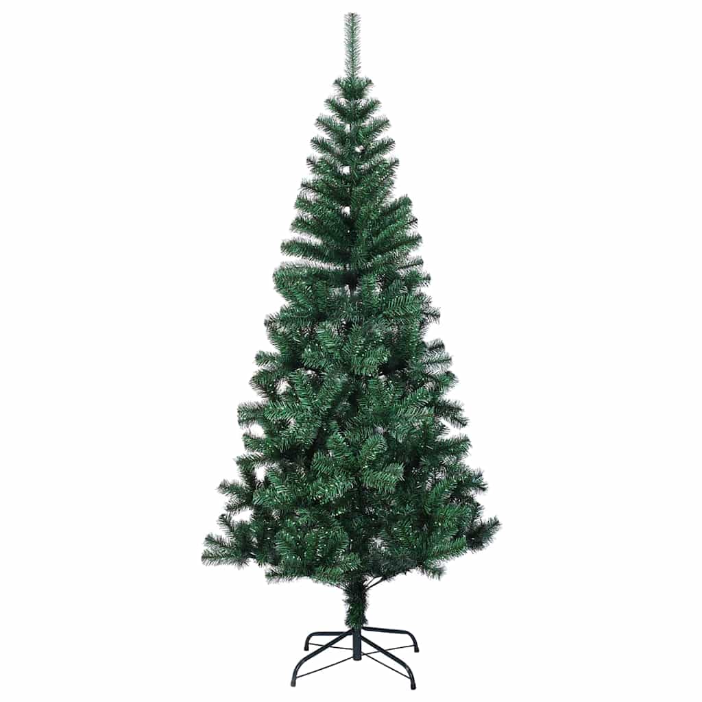 vidaXL Artificial Pre-lit Christmas Tree Green 180 cm PVC and Metal 5
