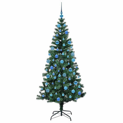 vidaXL Artificial Pre-lit Christmas Tree Green 180 cm PVC and Metal 4