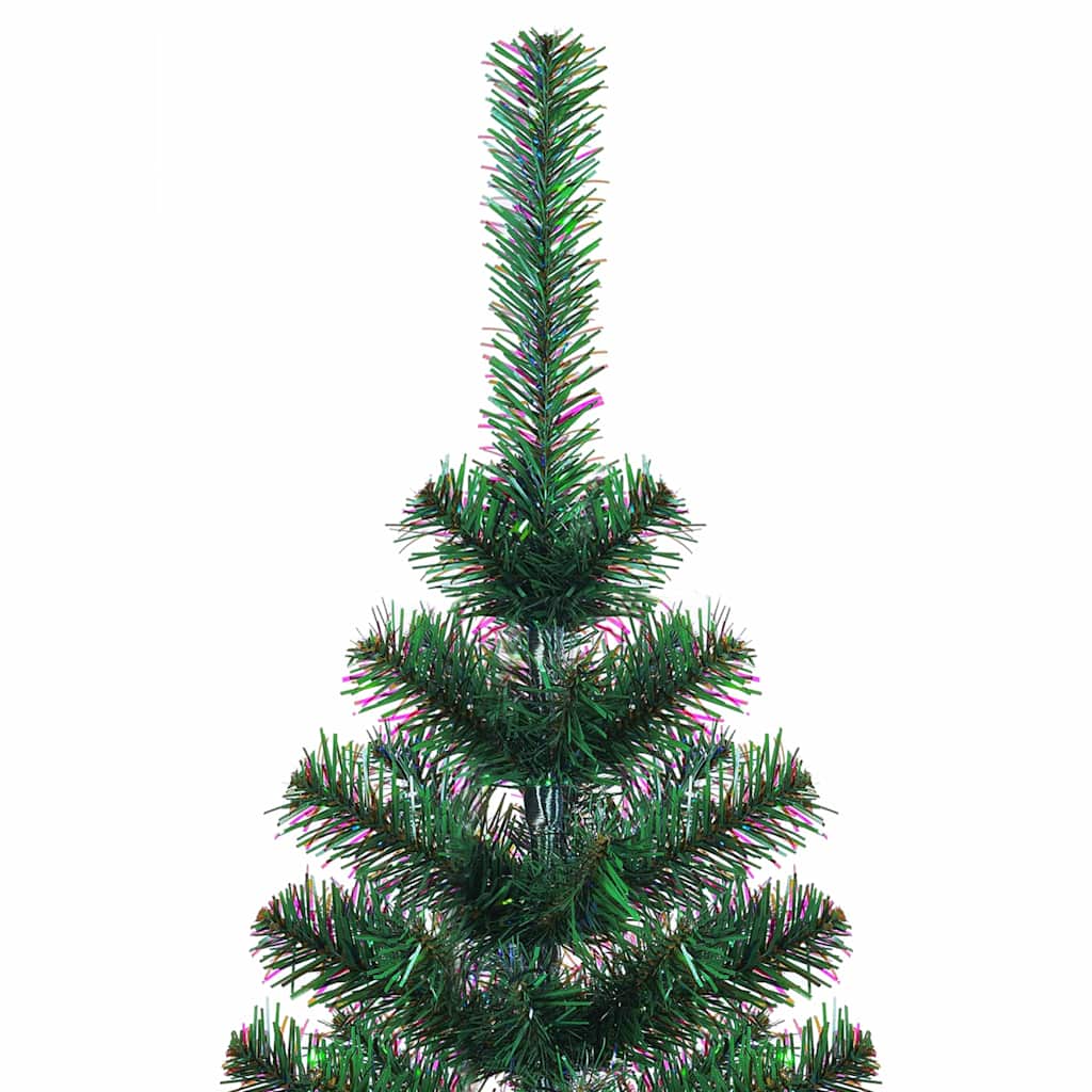 vidaXL Artificial Pre-lit Christmas Tree Green 240 cm PVC and Metal 6
