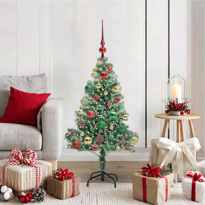 vidaXL Artificial Christmas Tree Snow Flocked with LED Light 120 cm 1