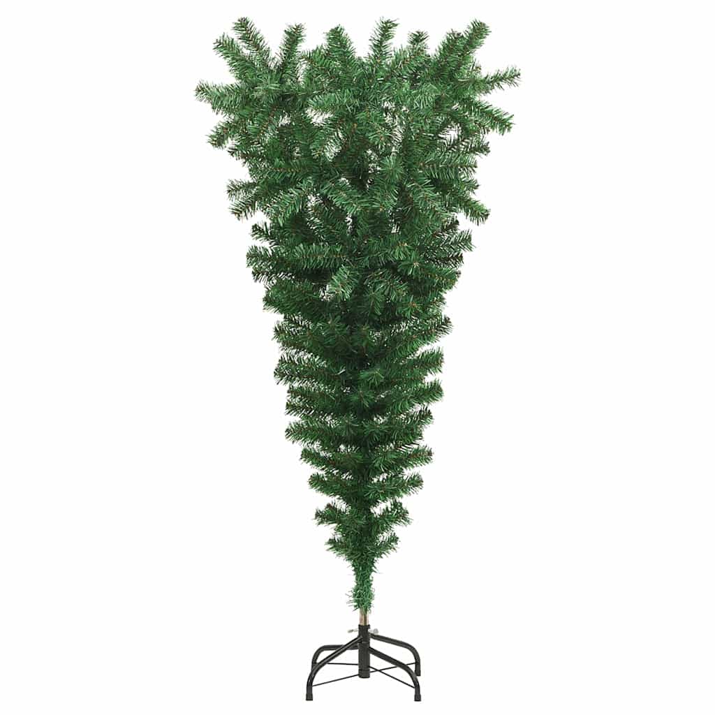 vidaXL Upside-down Artificial Pre-lit Christmas Tree with Ball Set PVC 5