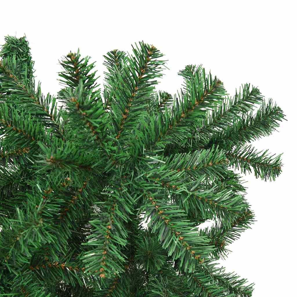 vidaXL Upside-down Artificial Pre-lit Christmas Tree Green 180 cm PVC 6