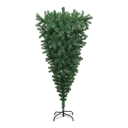 Upside-down Artificial Pre-lit Christmas Tree with Ball Set PVC Width 180 cm without balls