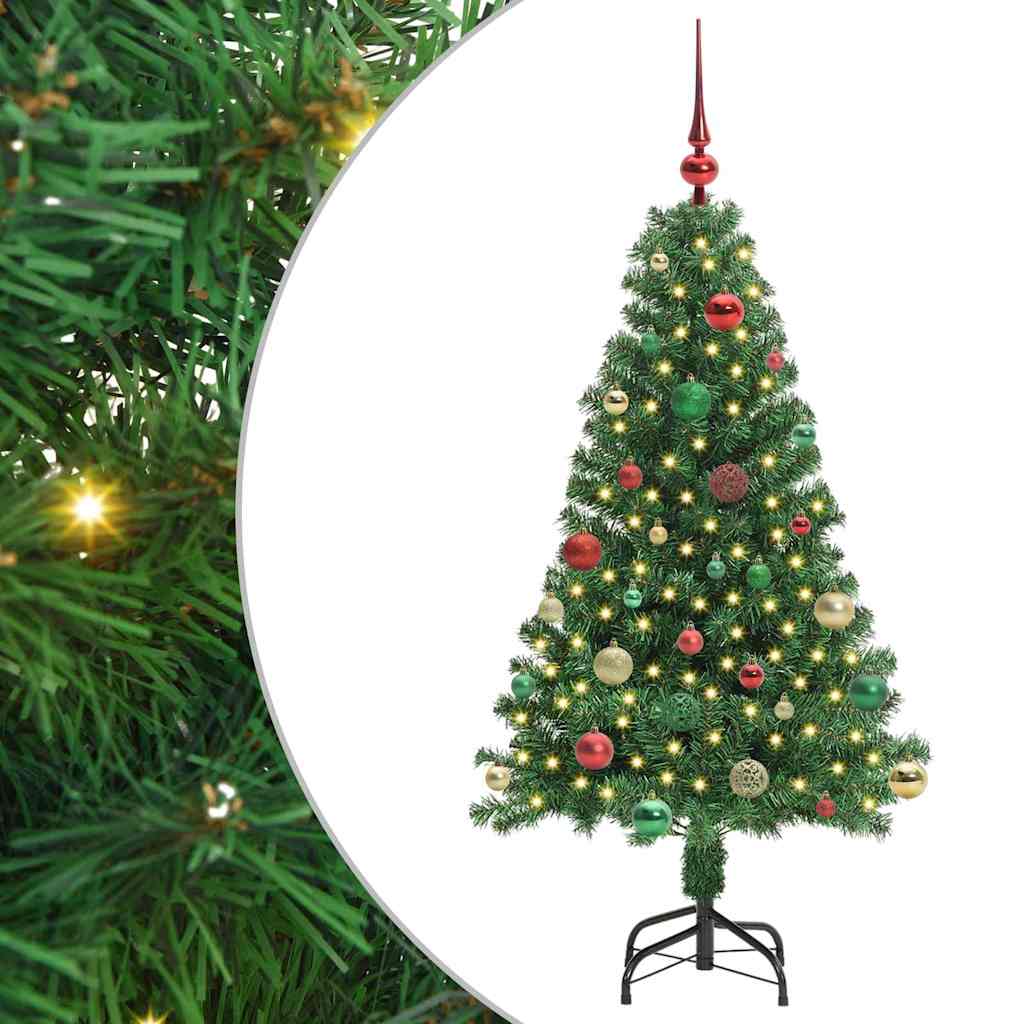 vidaXL Artificial Christmas Tree with 150 LEDs with Stand Green 150 cm 2