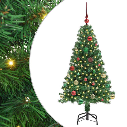 vidaXL Artificial Christmas Tree with 150 LEDs with Stand Green 150 cm 2