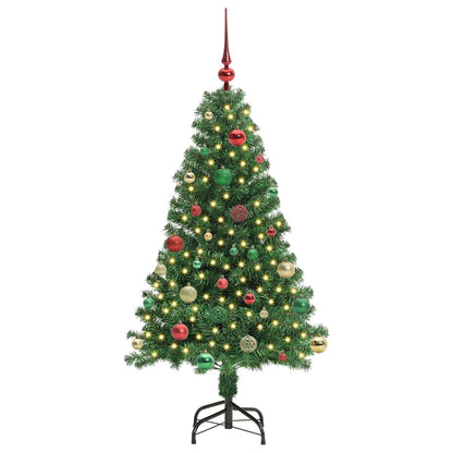 vidaXL Artificial Christmas Tree with 150 LEDs with Stand Green 150 cm 3