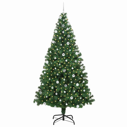 vidaXL Artificial Christmas Tree with 300 LEDs with Stand Green 240 cm 3
