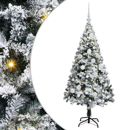 Artificial Christmas Tree White 120 cm Width 120 cm with 61 white balls