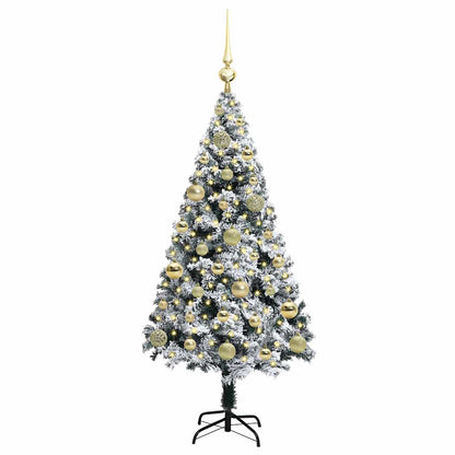 Artificial Christmas Tree White 120 cm Width 120 cm with 61 golden balls