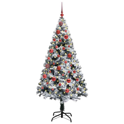 vidaXL Artificial Christmas Tree with 150 LEDs with Stand White 150 cm 3