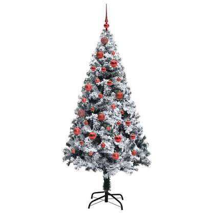 vidaXL Artificial Christmas Tree with 150 LEDs with Stand White 150 cm 4