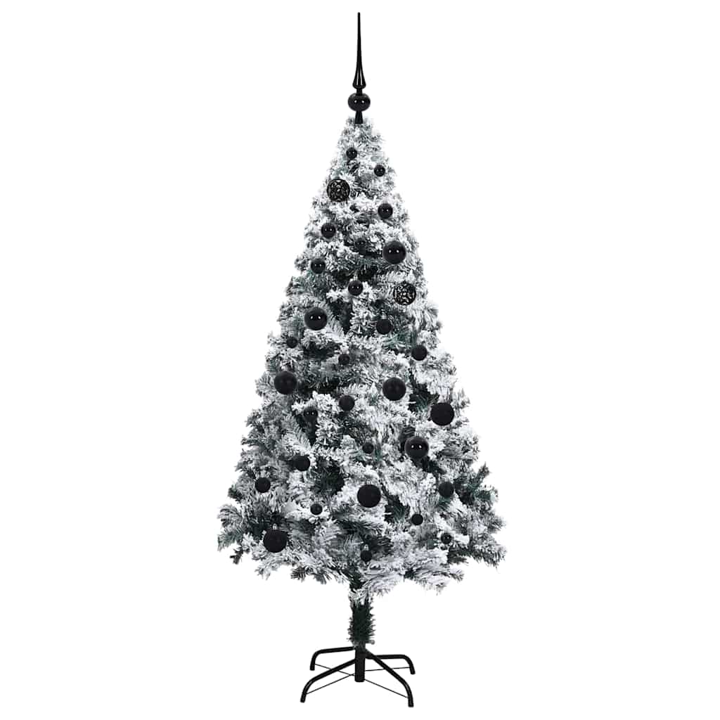 vidaXL Artificial Christmas Tree with 150 LEDs with Stand White 150 cm 4