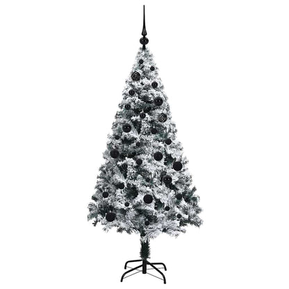 vidaXL Artificial Christmas Tree with 150 LEDs with Stand White 150 cm 4