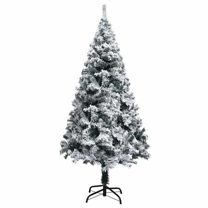 vidaXL Artificial Christmas Tree with 150 LEDs with Stand White 150 cm 5