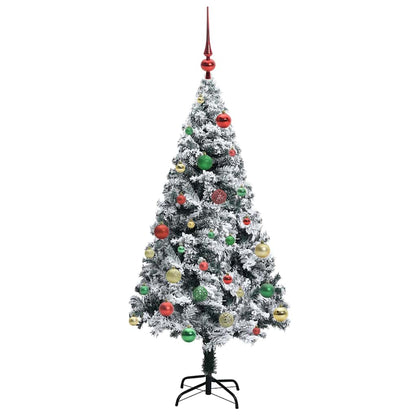 vidaXL Artificial Christmas Tree with 150 LEDs with Stand White 150 cm 6