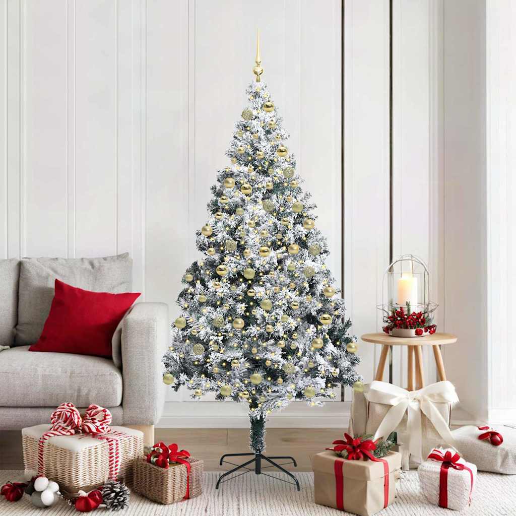 vidaXL Artificial Christmas Tree White 180 cm 1