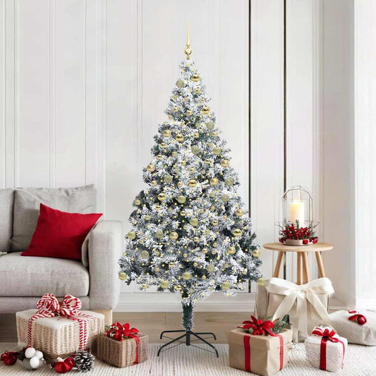 vidaXL Artificial Christmas Tree White 180 cm 1