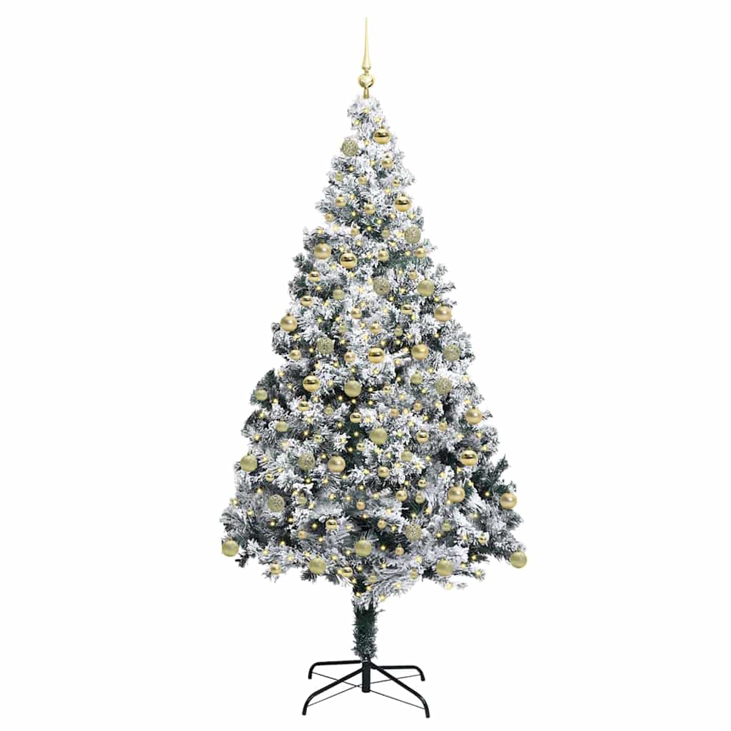 vidaXL Artificial Christmas Tree White 180 cm 3