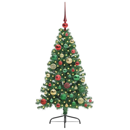vidaXL Artificial Pre-lit Christmas Tree Green 120 cm PVC 3