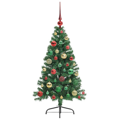 vidaXL Artificial Pre-lit Christmas Tree Green 120 cm PVC 6