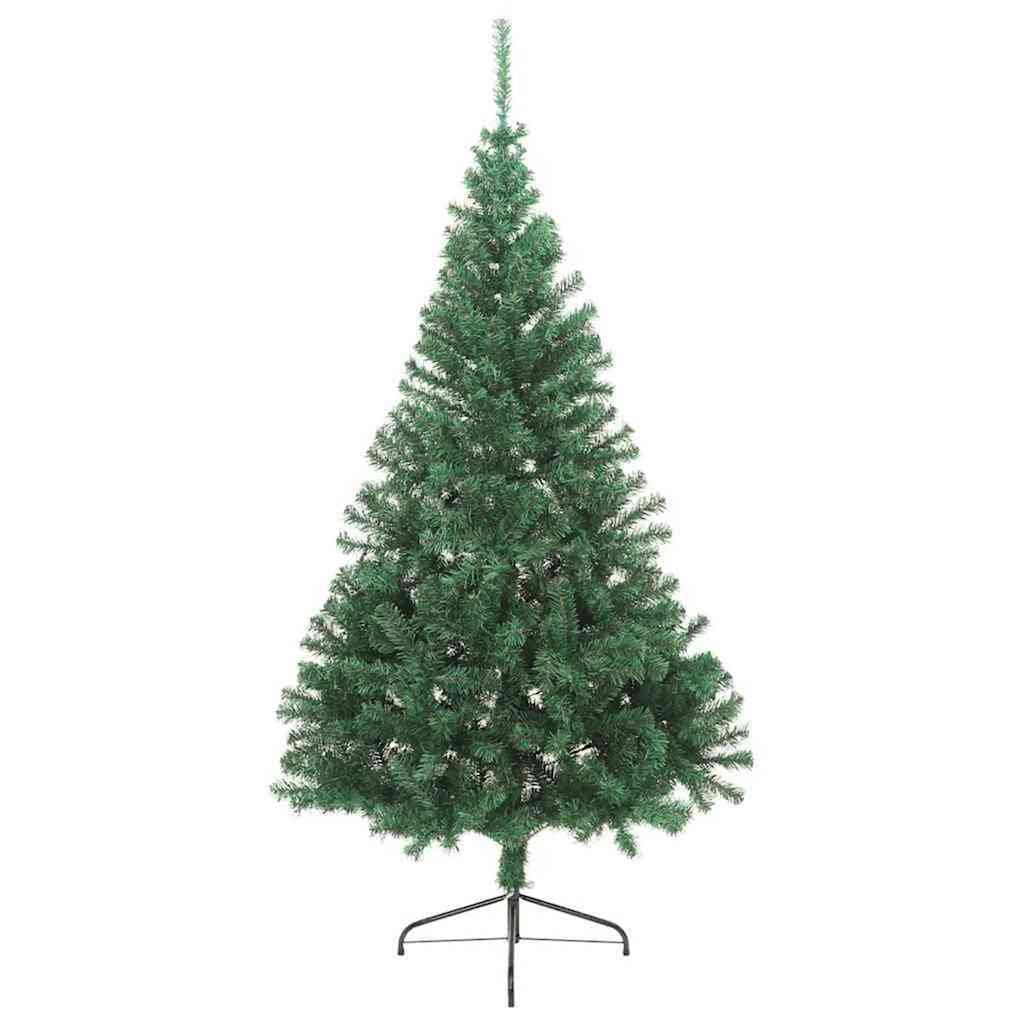 vidaXL Artificial Pre-lit Christmas Tree Green 180 cm PVC 4