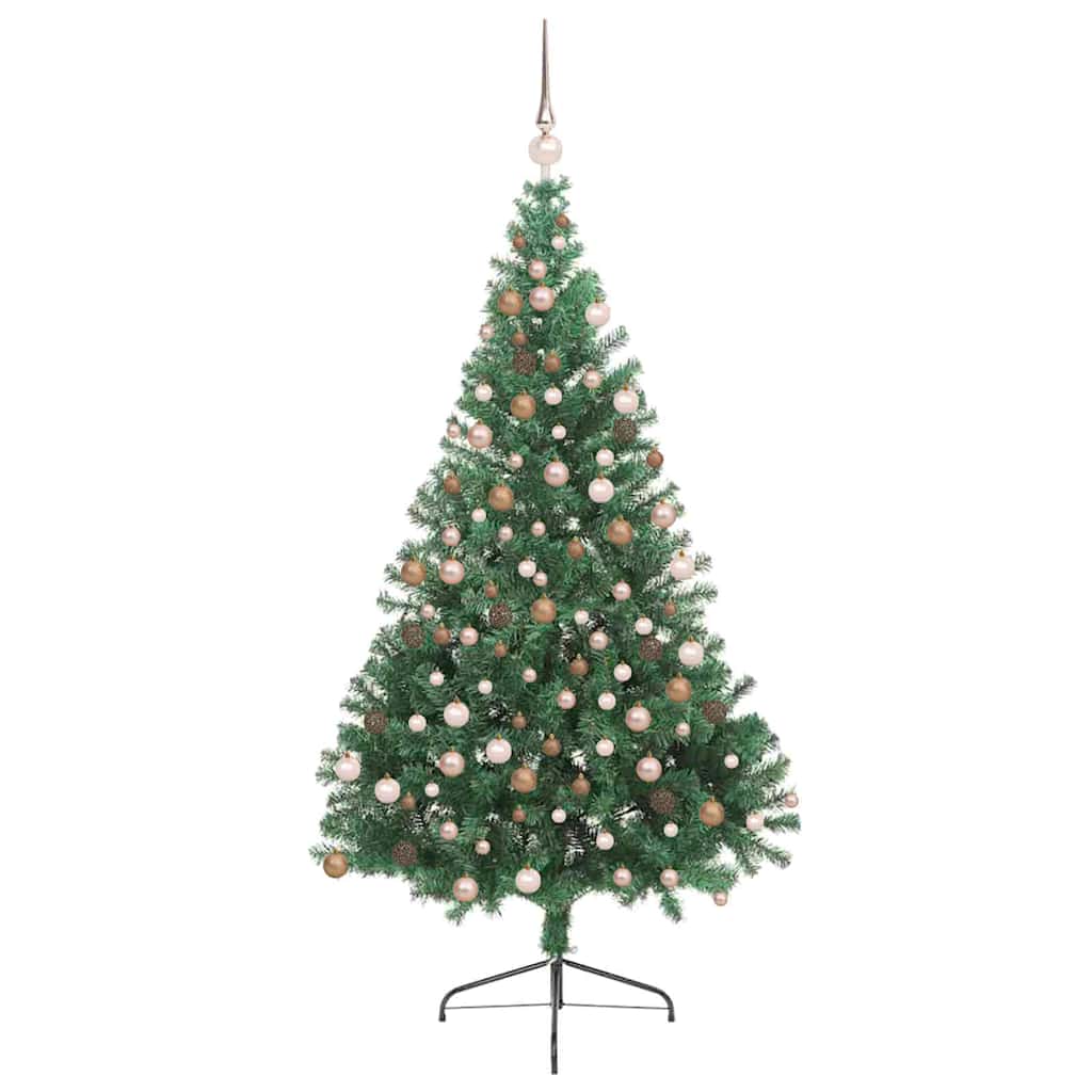 Artificial Pre-lit Christmas Tree Green PVC