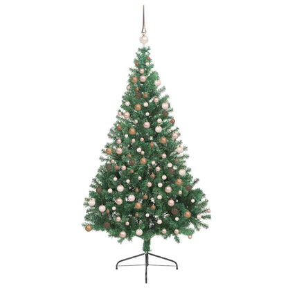 Artificial Pre-lit Christmas Tree Green PVC