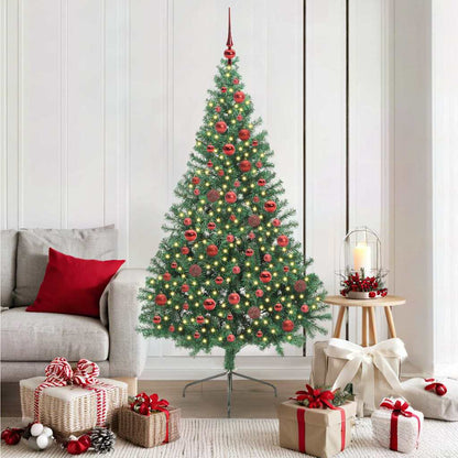 vidaXL Artificial Pre-lit Christmas Tree Green 180 cm PVC 1