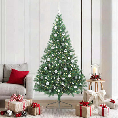 vidaXL Artificial Pre-lit Christmas Tree PVC 210 cm Green