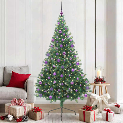 vidaXL Artificial Pre-lit Christmas Tree PVC 210 cm Green