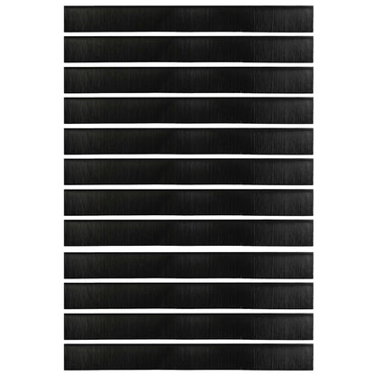 vidaXL Screw-on Door Brush Seals 12 pcs Black 100 cm Aluminium Alloy 5
