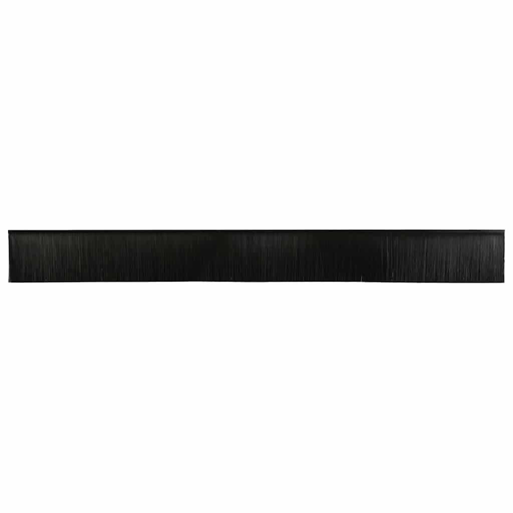 vidaXL Screw-on Door Brush Seals 12 pcs Black 100 cm Aluminium Alloy 6