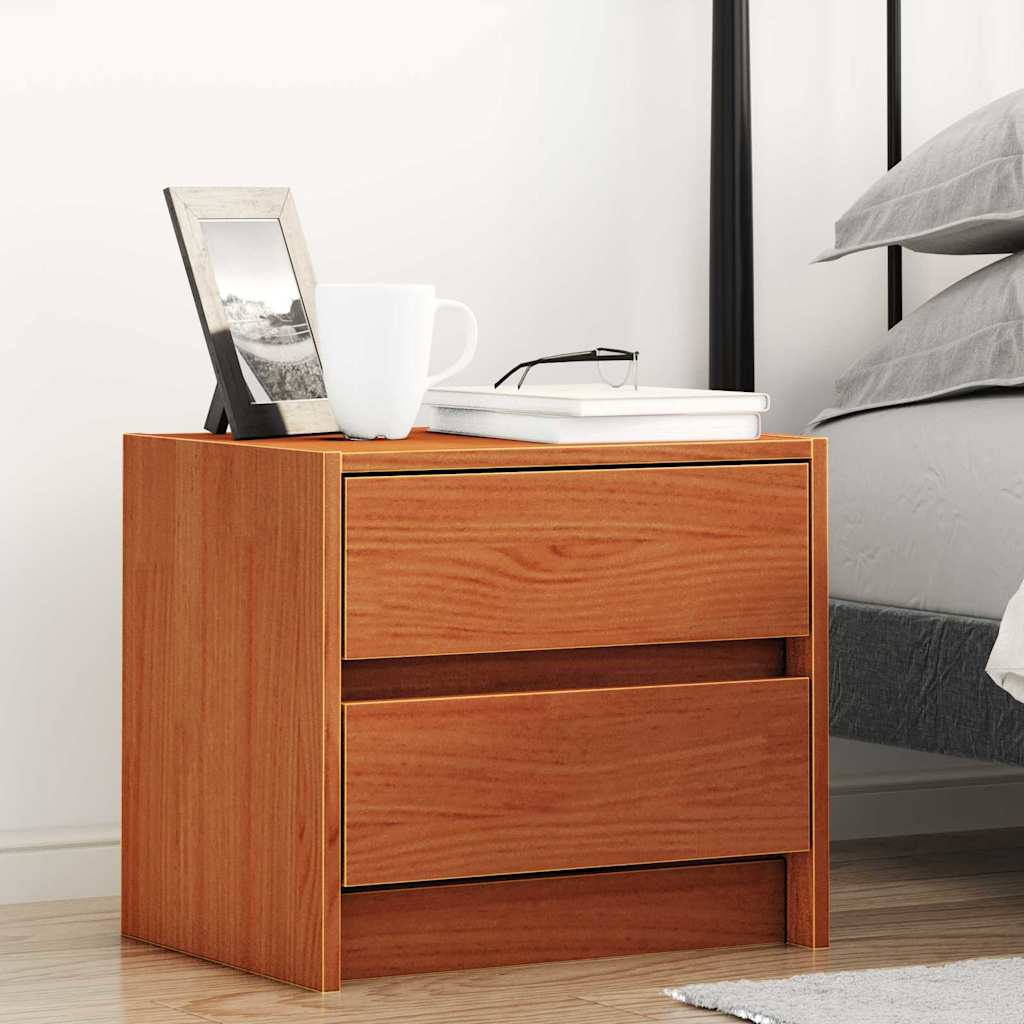 vidaXL Bedside Tables Wax Brown 40 x 30.5 x 35.5 cm Pine Wood 1