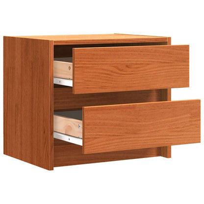 vidaXL Bedside Tables Wax Brown 40 x 30.5 x 35.5 cm Pine Wood 2