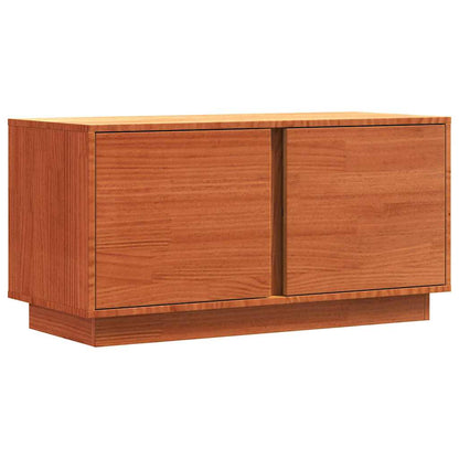 vidaXL TV Cabinet Wax Brown 80 x 35 x 40.5 cm Solid Pine Wood 2