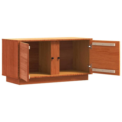 vidaXL TV Cabinet Wax Brown 80 x 35 x 40.5 cm Solid Pine Wood 5