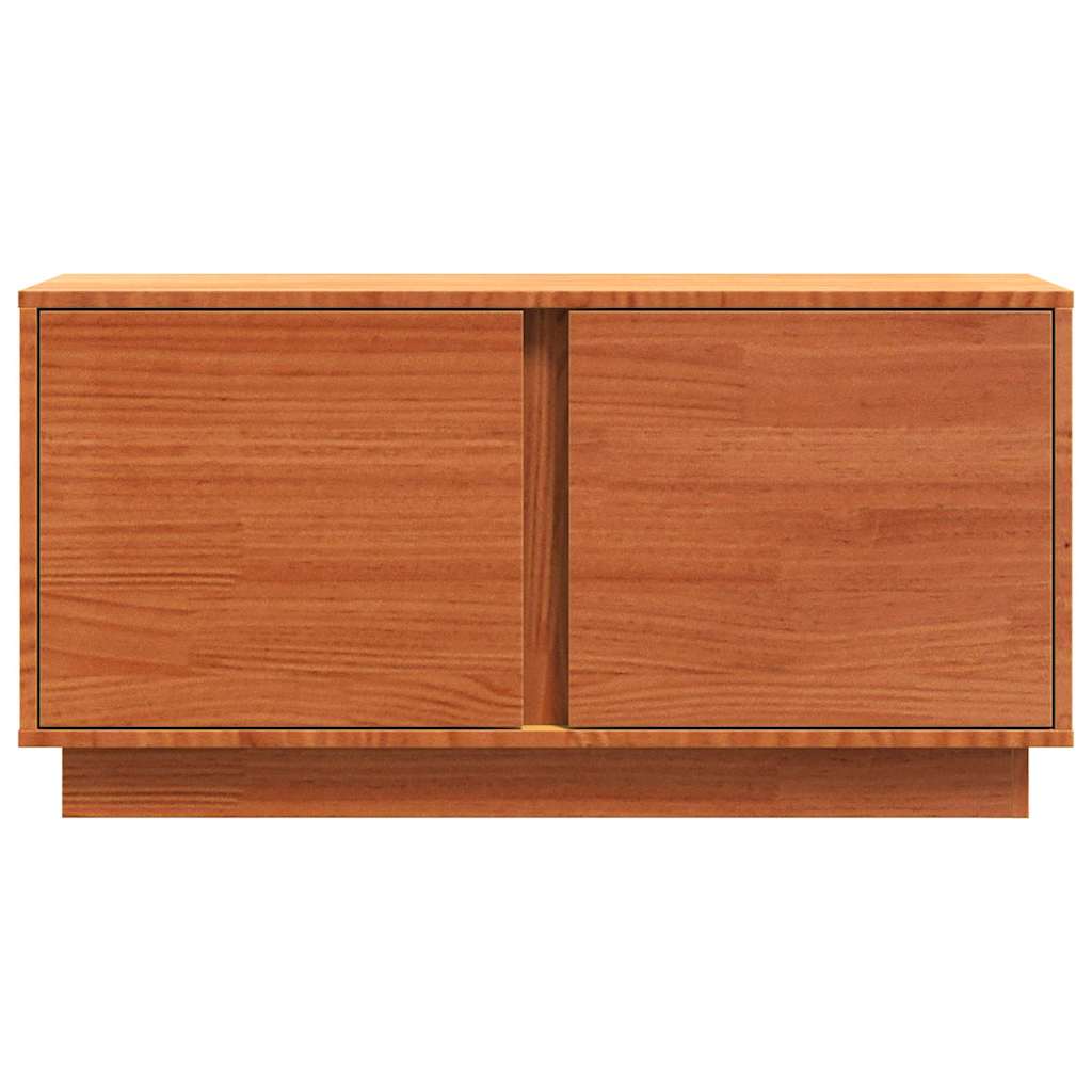 vidaXL TV Cabinet Wax Brown 80 x 35 x 40.5 cm Solid Pine Wood 6