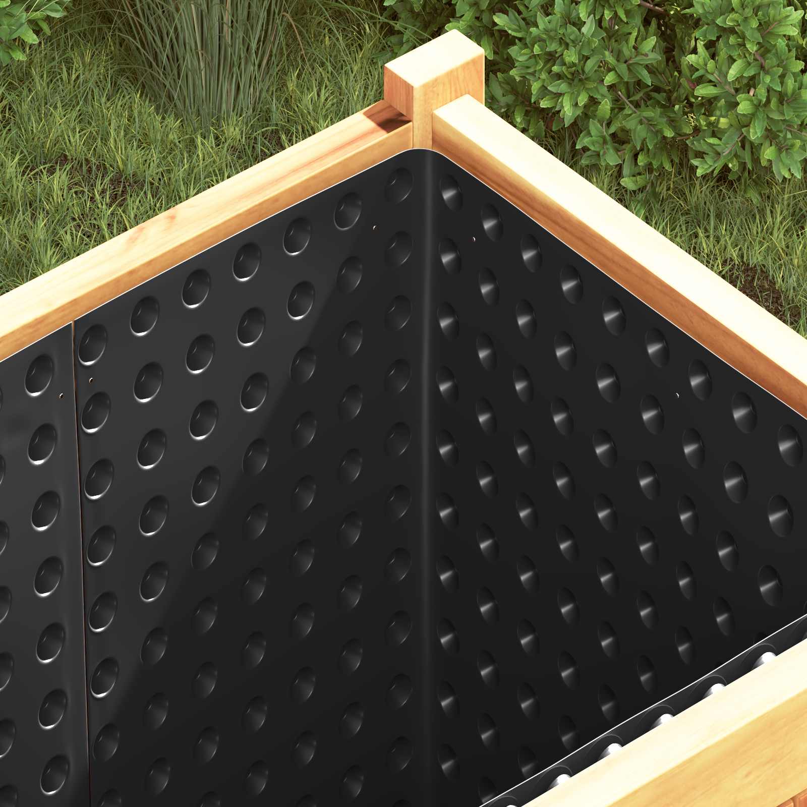 vidaXL Dimpled Drainage Sheet Black 1 x 20 m HDPE 1
