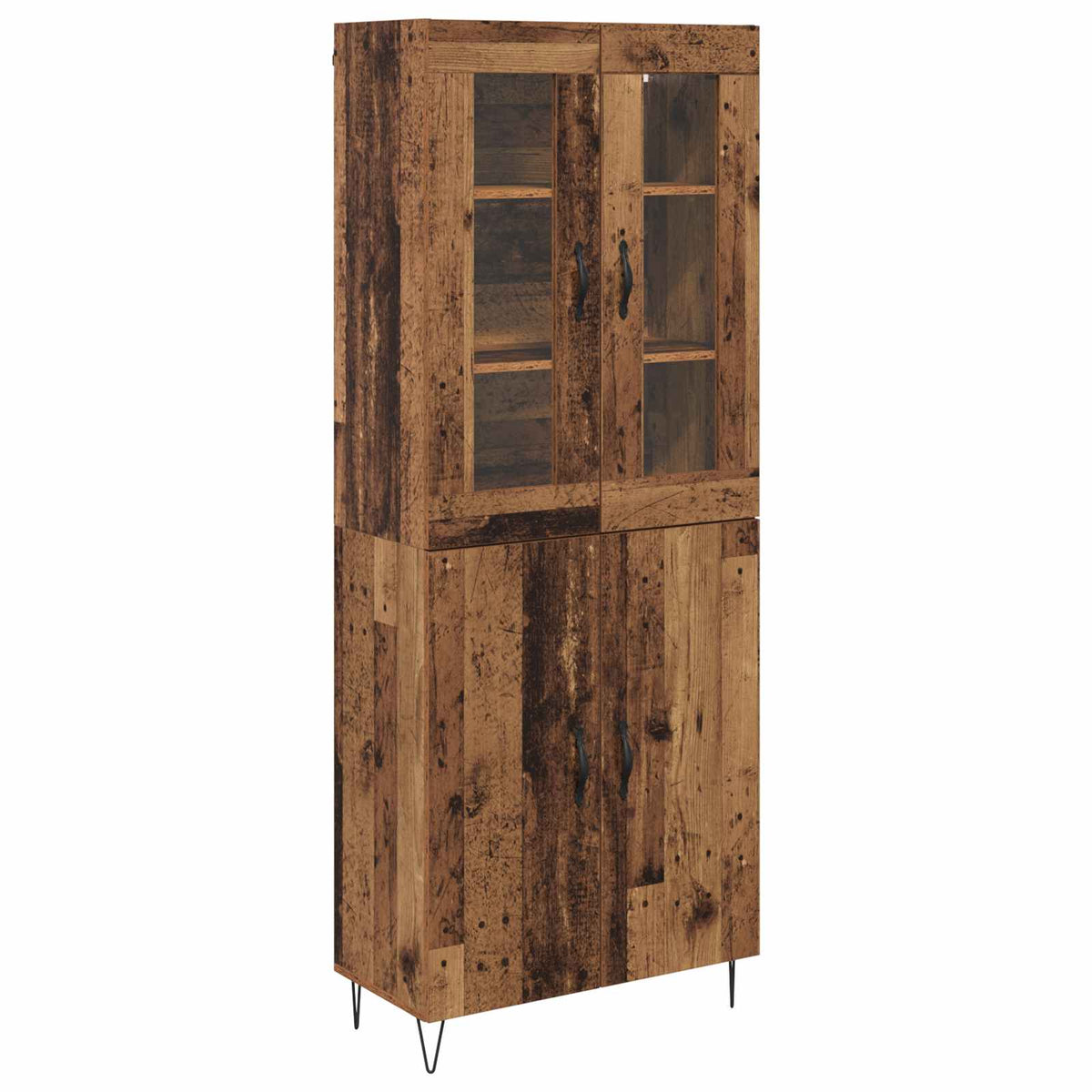 Highboard 69.5x34x180 cm Engineered Wood 2 Doors Old wood