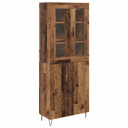 Highboard 69.5x34x180 cm Engineered Wood 2 Doors Old wood