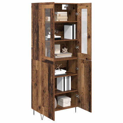 Highboard 69.5x34x180 cm Engineered Wood 2 Doors Old wood