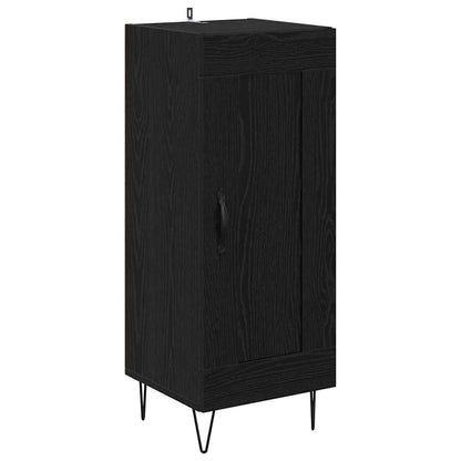 Highboard 34.5x34x180 cm Engineered Wood 1 Wood Door Black oak