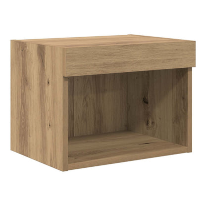 5 Piece TV Wall Units with LED Engineered Wood Artisan oak