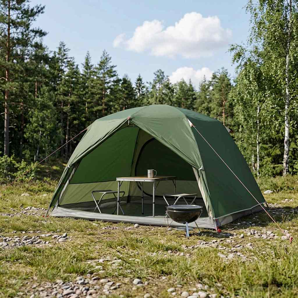 vidaXL Backpacking Tent 2-Person Green 185T Polyester with PU Coating 1