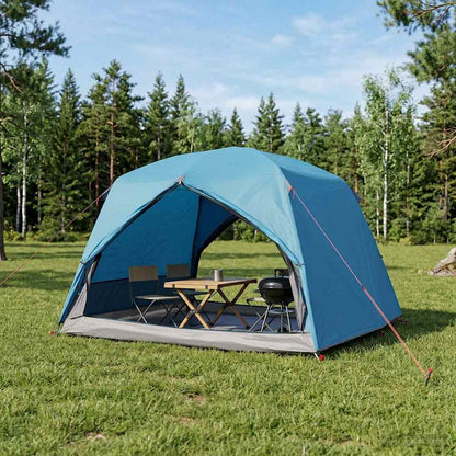 vidaXL Backpacking Tent 2-Person Blue 185T Polyester with PU Coating 1