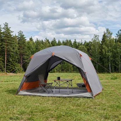 vidaXL Backpacking Tent 2-Person Grey and Orange 1