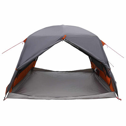 vidaXL Backpacking Tent 2-Person Grey and Orange 5