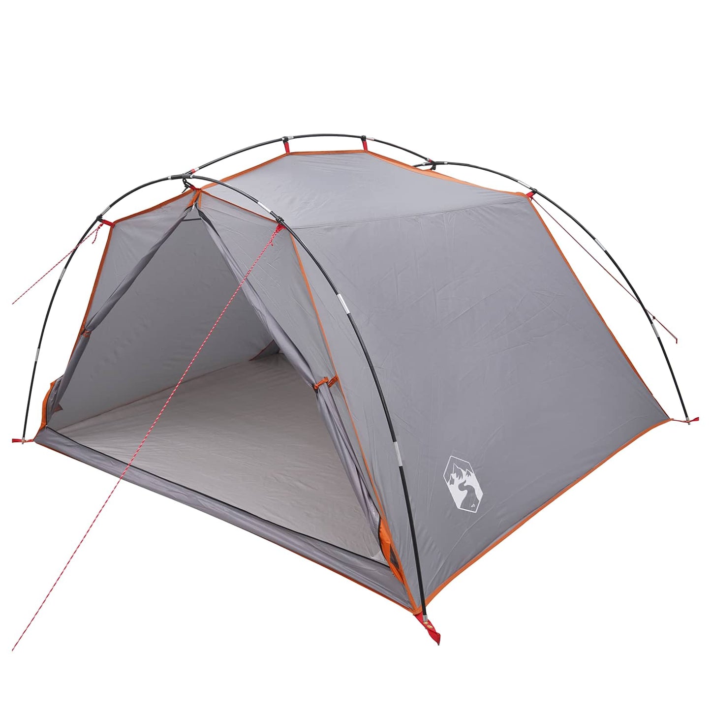 vidaXL Tunnel Tent 4-Person Grey and Orange 2